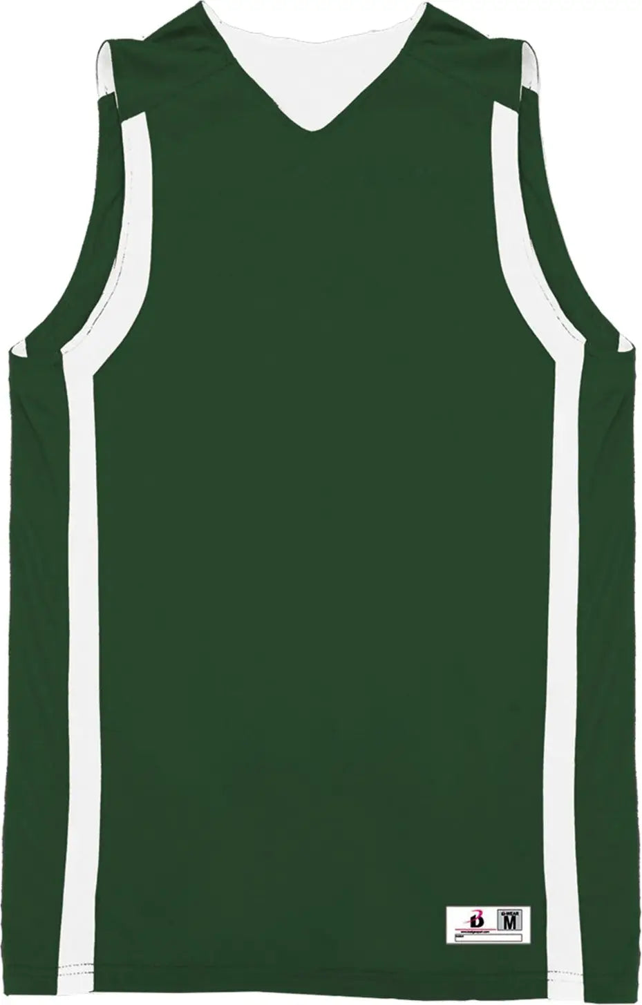 Badger Sport 8551 B-slam Reversible Tank - Forest White - Adult m