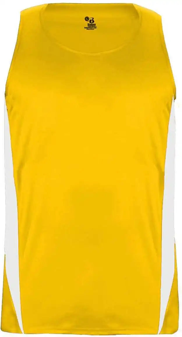 Badger Sport 8667 Stride Singlet Gold White