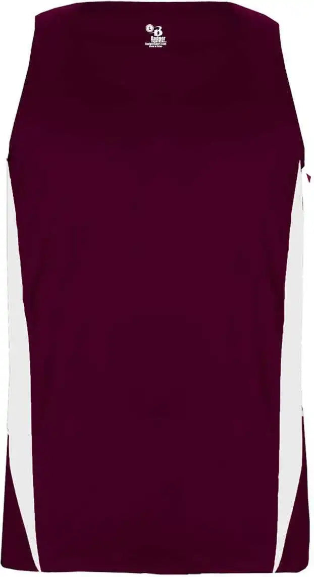 Badger Sport 8667 Stride Singlet Maroon White