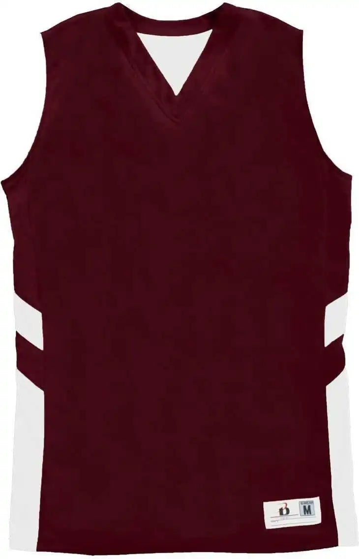 Badger Sport 8966 B-pivot Reversable Ladies Tank - Maroon White