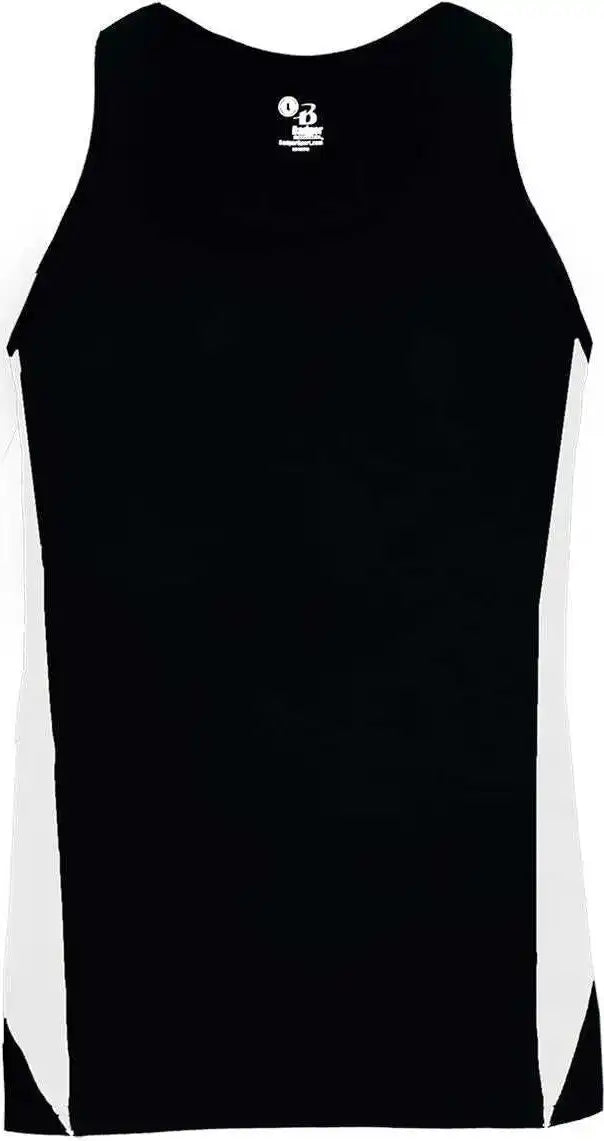 Badger Sport 8967 Stride Ladies Singlet - Black White