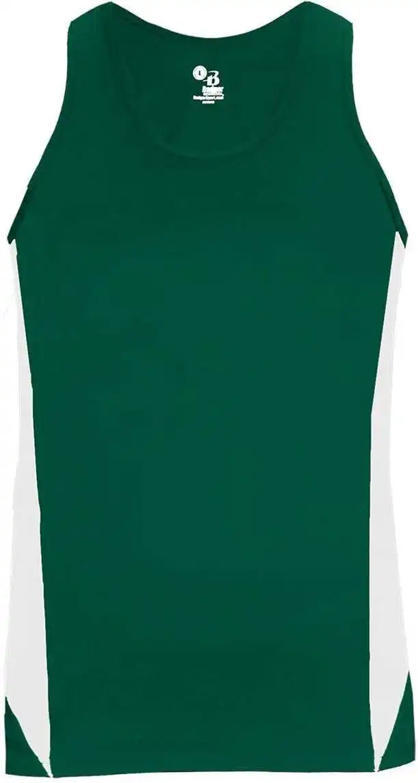 Badger Sport 8967 Stride Ladies Singlet - Forest White