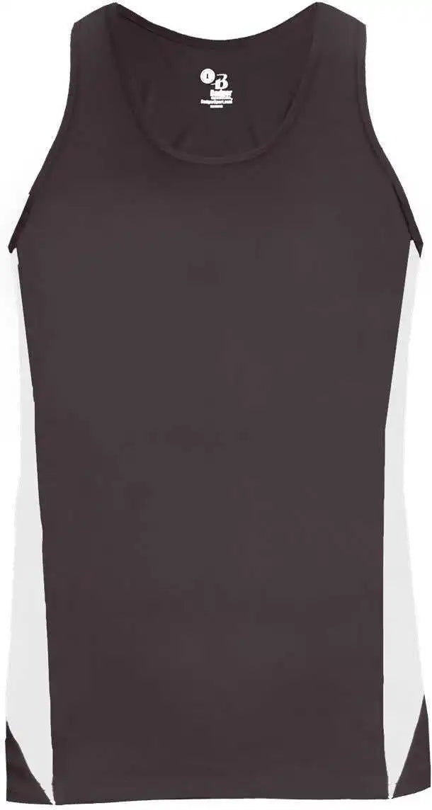 Badger Sport 8967 Stride Ladies Singlet - Graphite White
