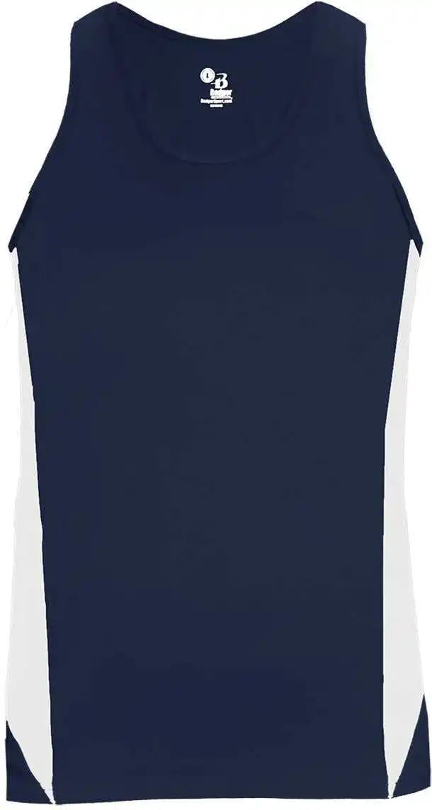 Badger Sport 8967 Stride Ladies Singlet - Navy White