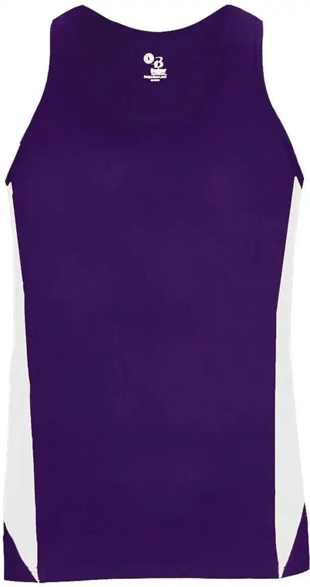 Badger Sport 8967 Stride Ladies Singlet - Purple White
