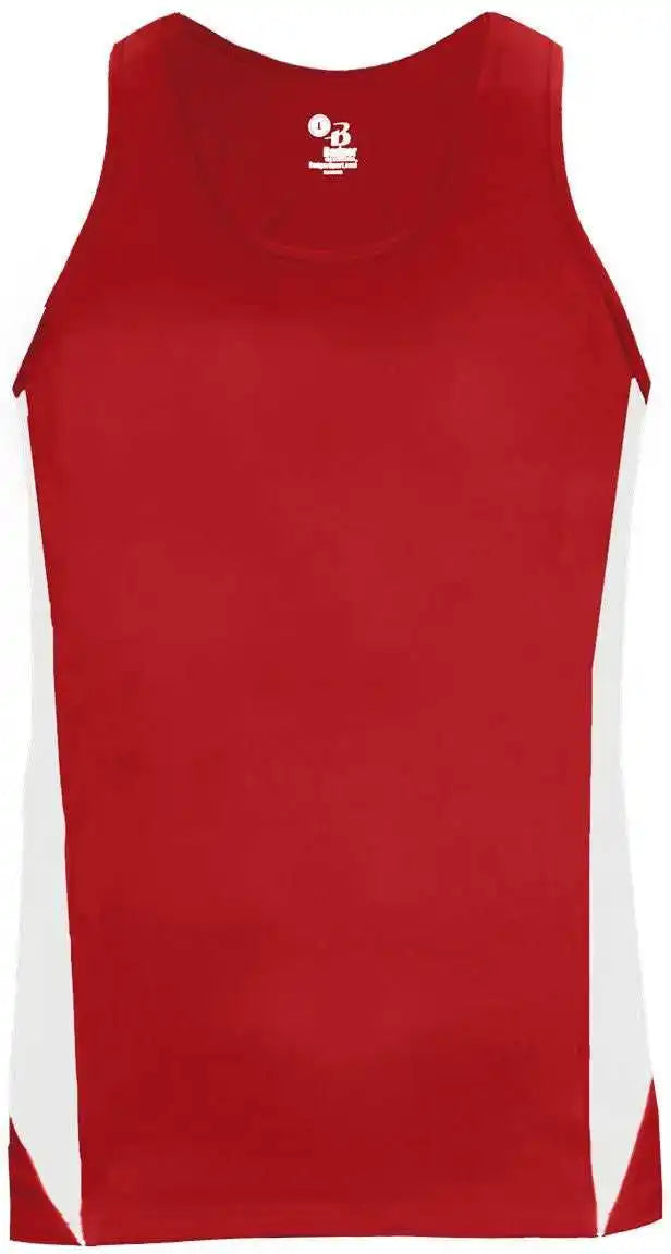 Badger Sport 8967 Stride Ladies Singlet Red White