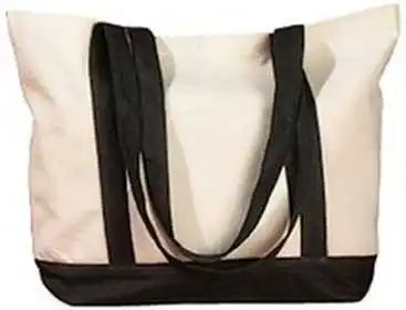 Bagedge Be004 Canvas Boat Tote - Natural Black