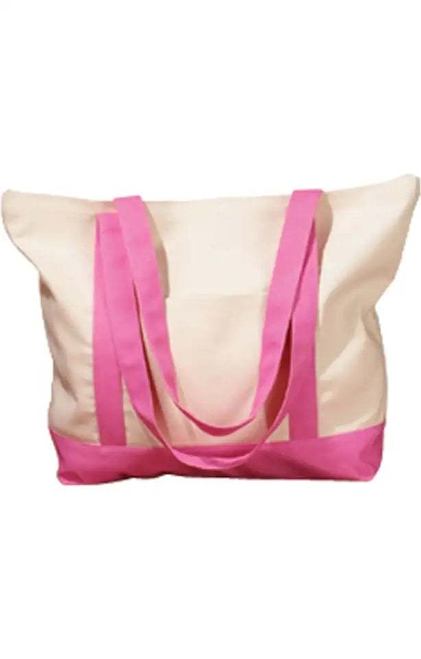 Bagedge Be004 Canvas Tote - Natural Pink - one Size Fits Most