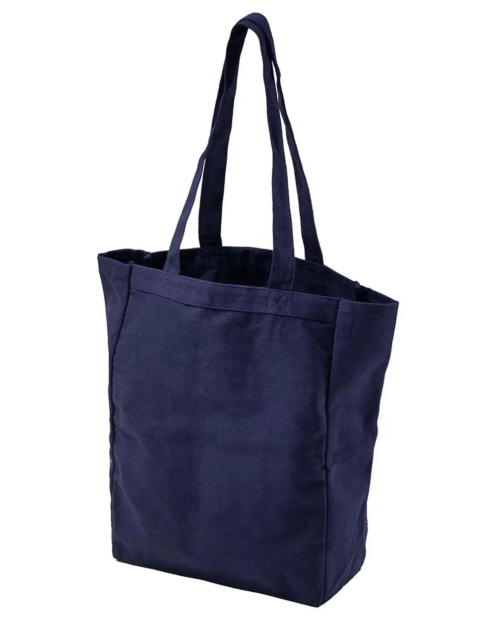 Bagedge Be008 Canvas Book Tote - Navy - one Size Fits Most