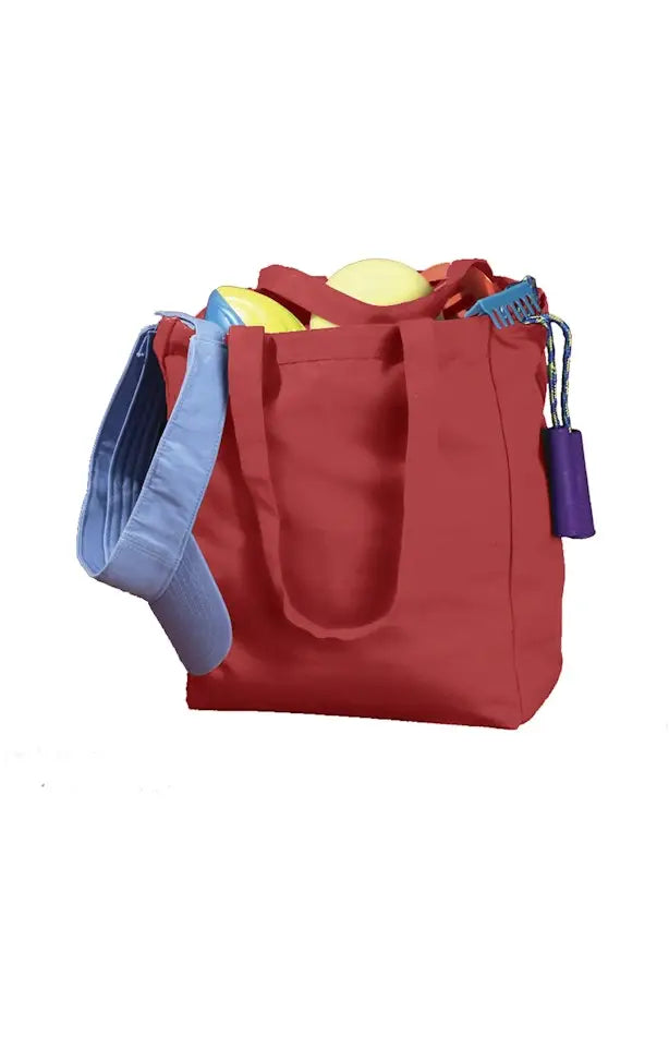 Bagedge Be008 Canvas Book Tote - Red - one Size Fits Most