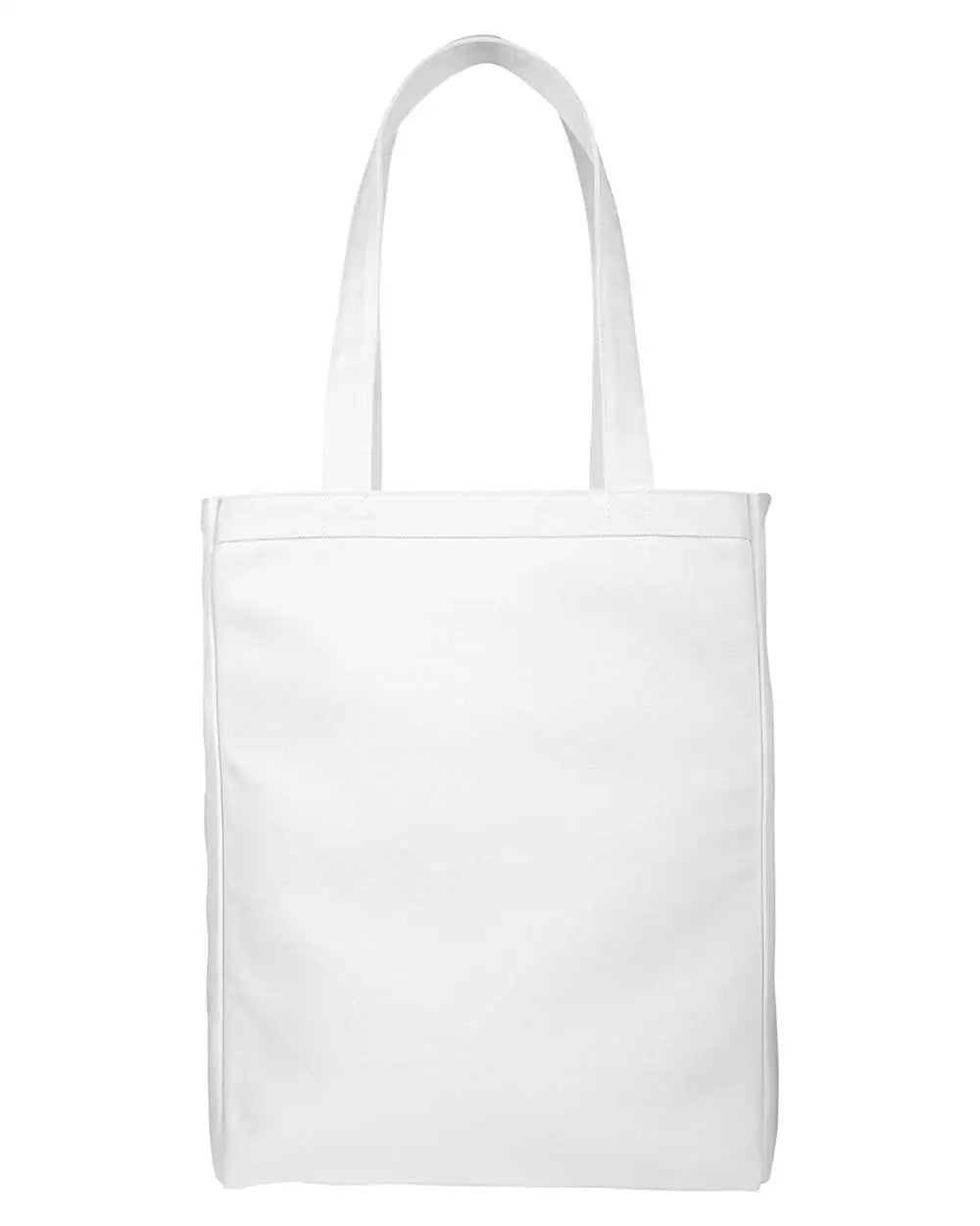 Bagedge Be008 Canvas Book Tote - White - one Size Fits Most