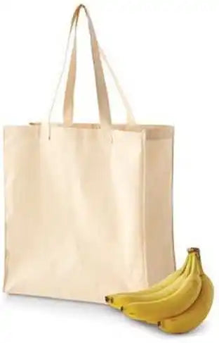 Bagedge Be055 6 Oz Canvas Grocery Tote - Natural