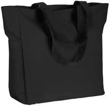 Bagedge Be080 Polyester Zip Tote - Black