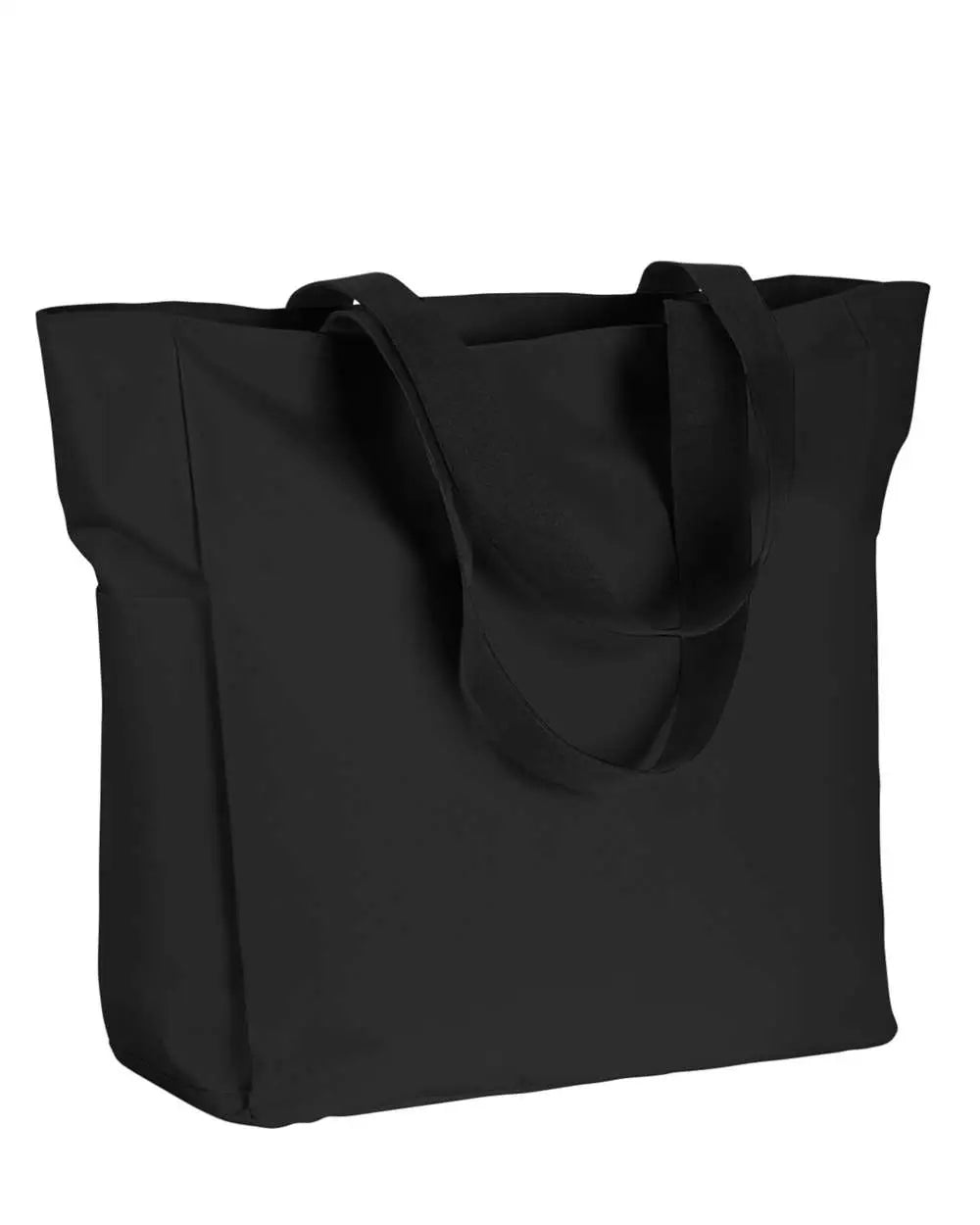 Bagedge Be080 Polyester Zip Tote - Black - one Size Fits Most