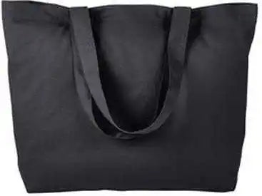 Bagedge Be102 Cotton Twill Horizontal Shopper - Black