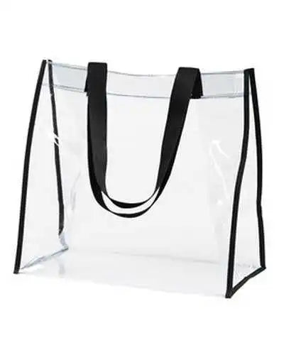 Bagedge Be252 Clear Pvc Tote - Black