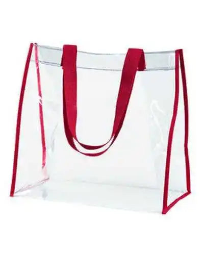 Bagedge Be252 Clear Pvc Tote - Red
