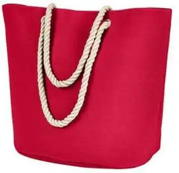 Bagedge Be256 Polyester Canvas Rope Tote - Red