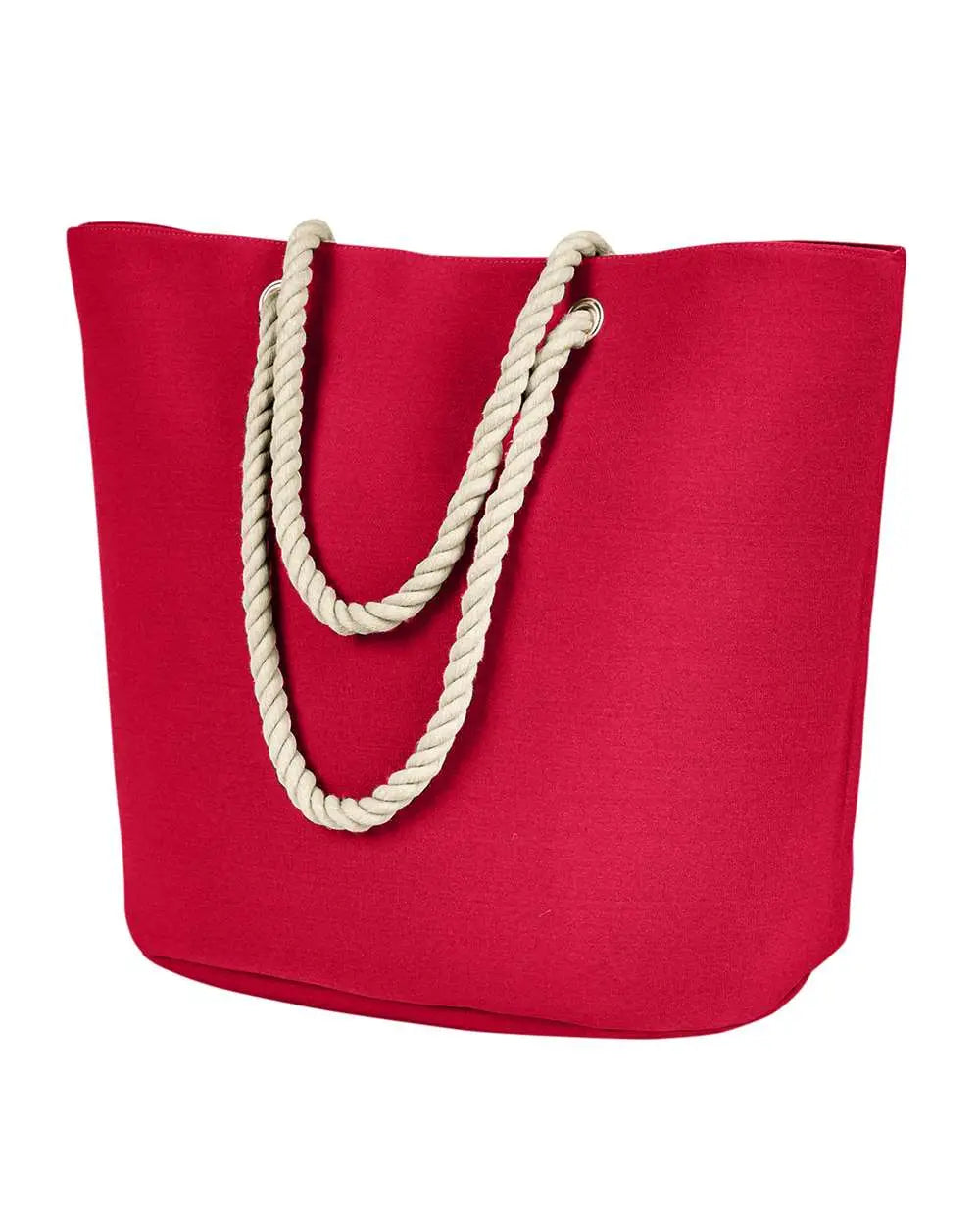 Bagedge Be256 Polyester Canvas Rope Tote - Red - one Size Fits Most