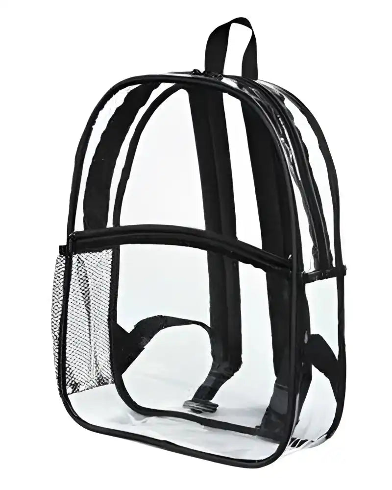 Bagedge Be259 Clear Pvc Backpack - Black
