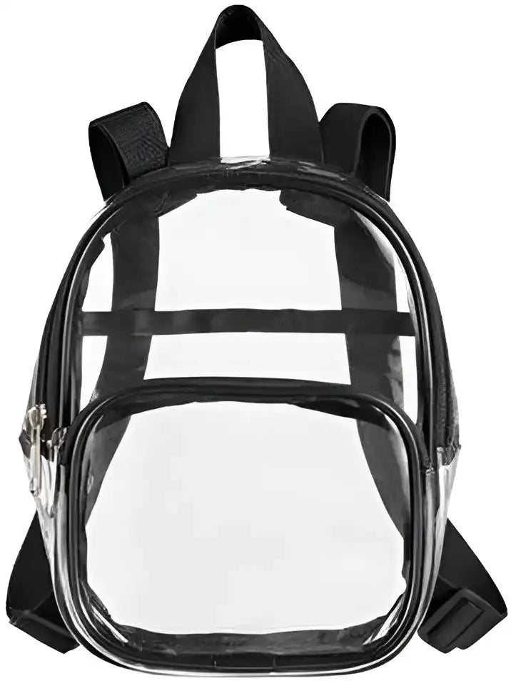 Bagedge Be268 Unisex Clear Pvc Mini Backpack - Black