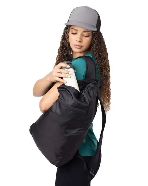 Bagedge Be278 Getaway Cinchback Travel Backpack - Black - Black / one Size Fits Most