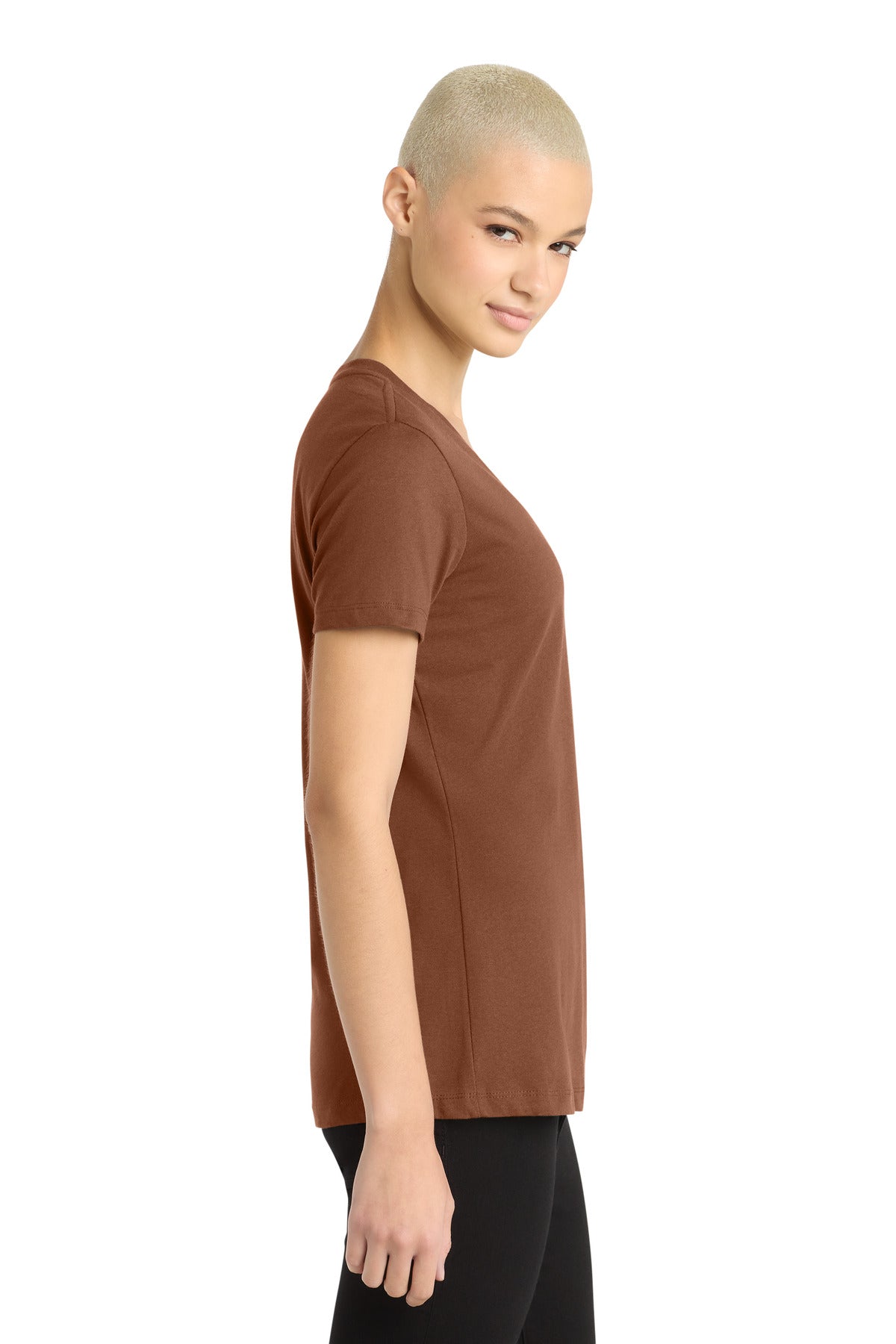 BakedClay District - Women's Perfect Weight V-Neck Tee. DM1170L