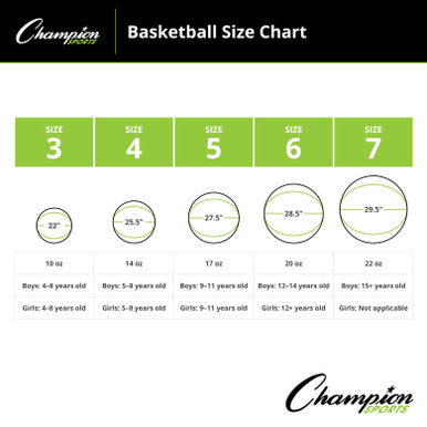 Champion Sports RBB4 Size 6 Rubber Basketball - Ea