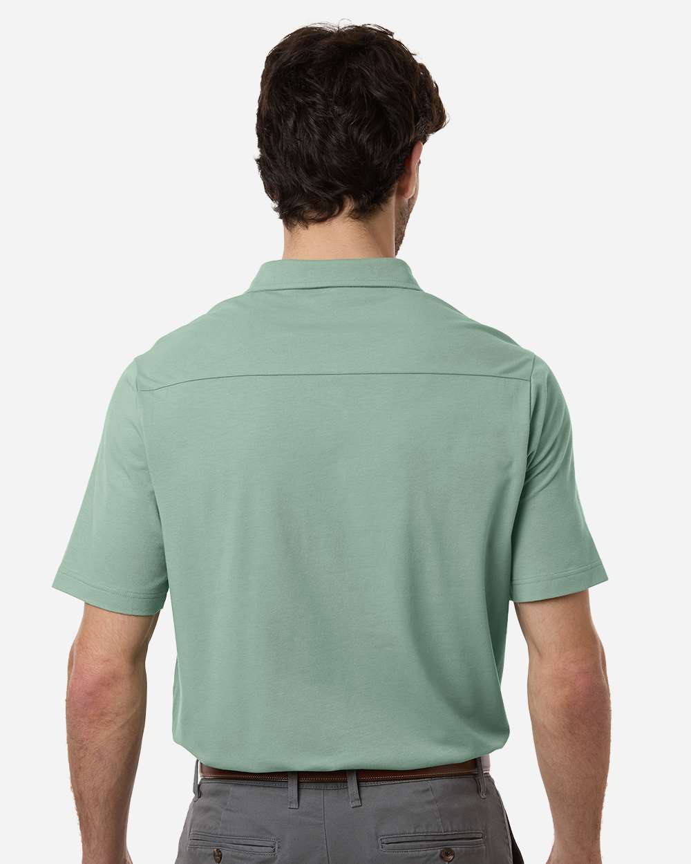 Balsam Green Men's Seaton Pebble Textured Polo - DG102 plain