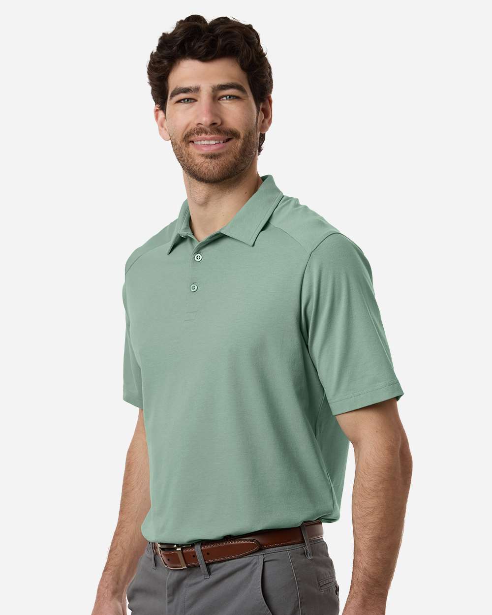 Balsam Green Men's Seaton Pebble Textured Polo - DG102