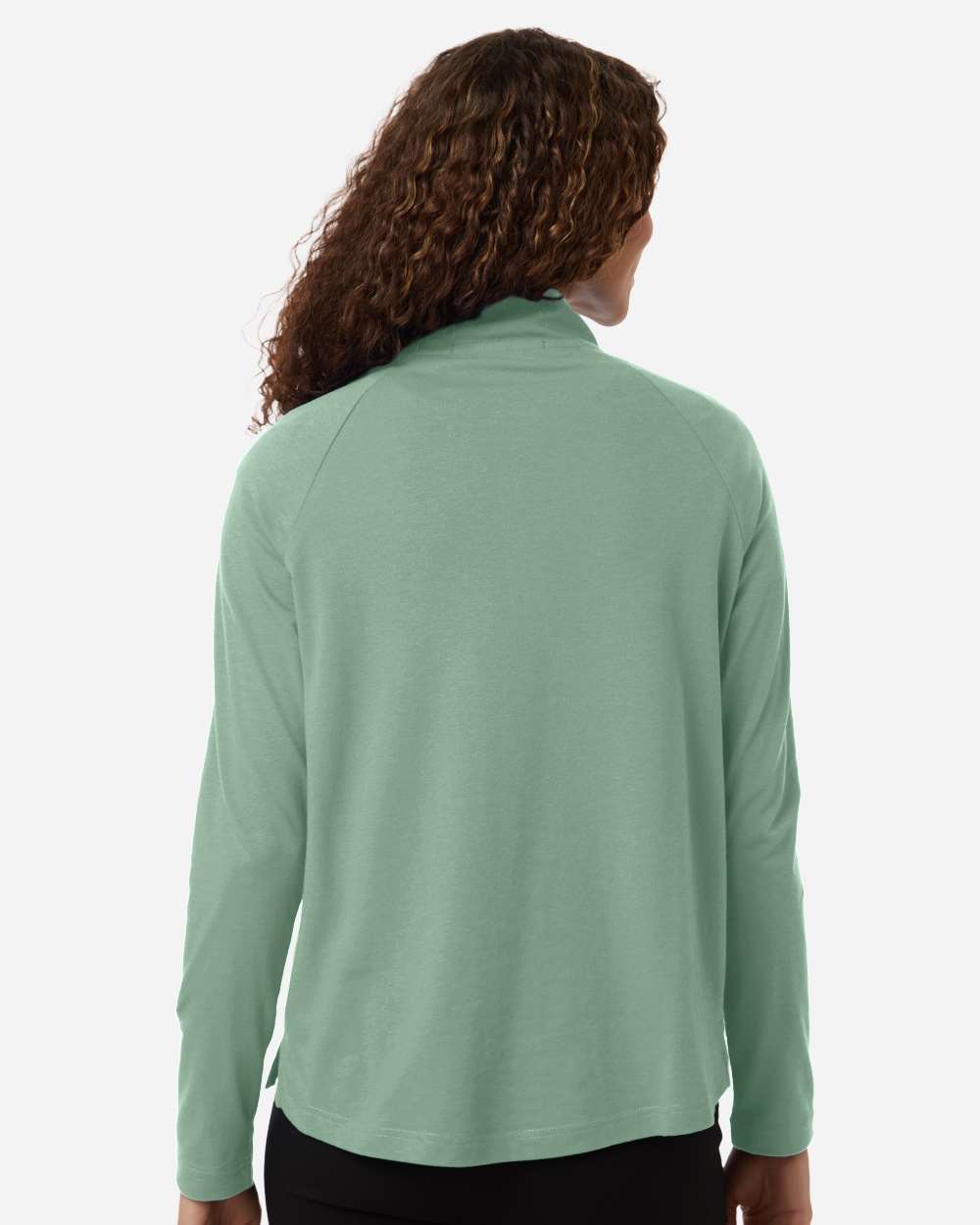 Balsam Green Women's Seaton Pebble Textured Quarter-Zip Pullover - DG402W plain