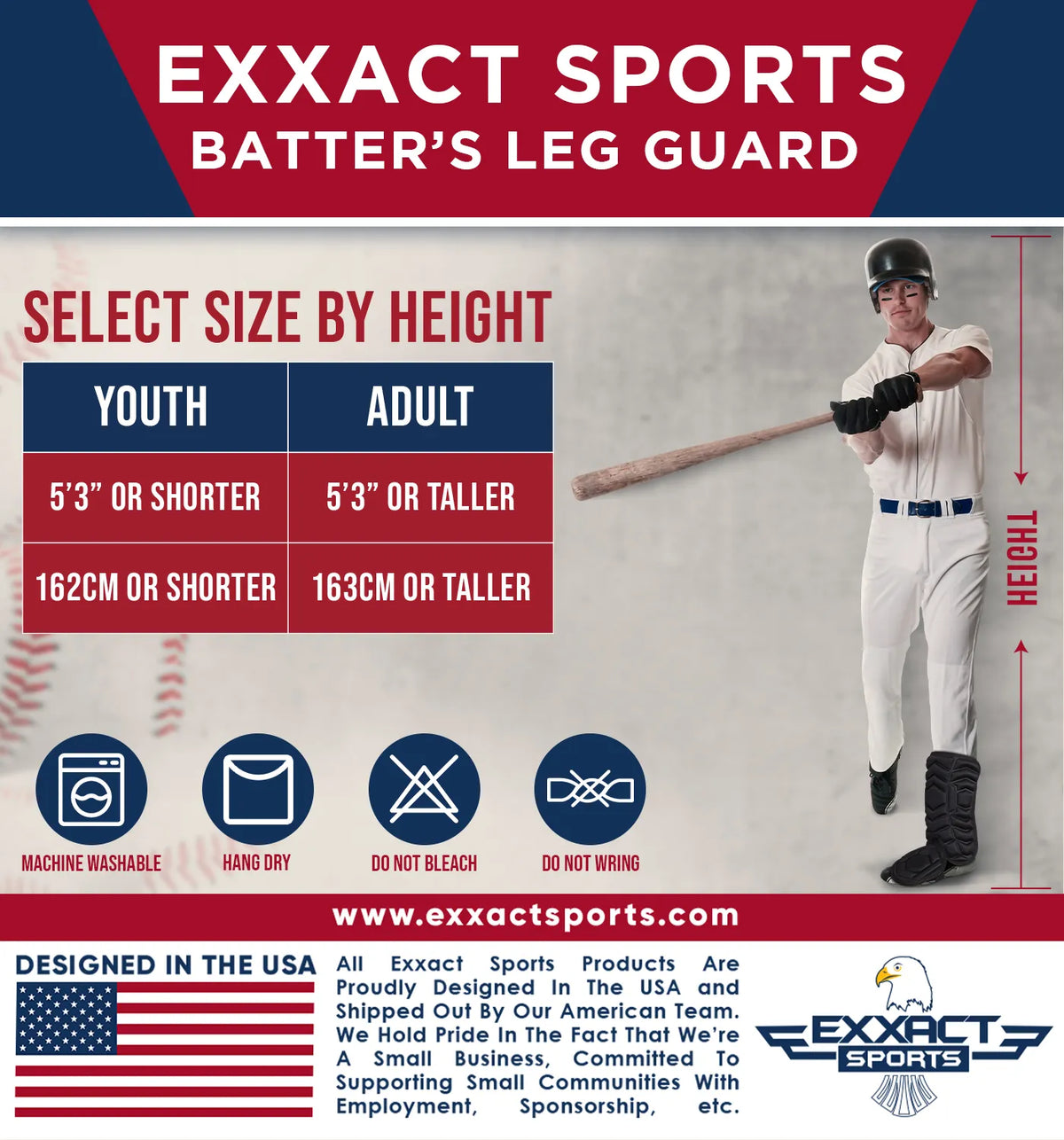 Baseball Batter’s Leg Guard with Adjustable Straps (black)