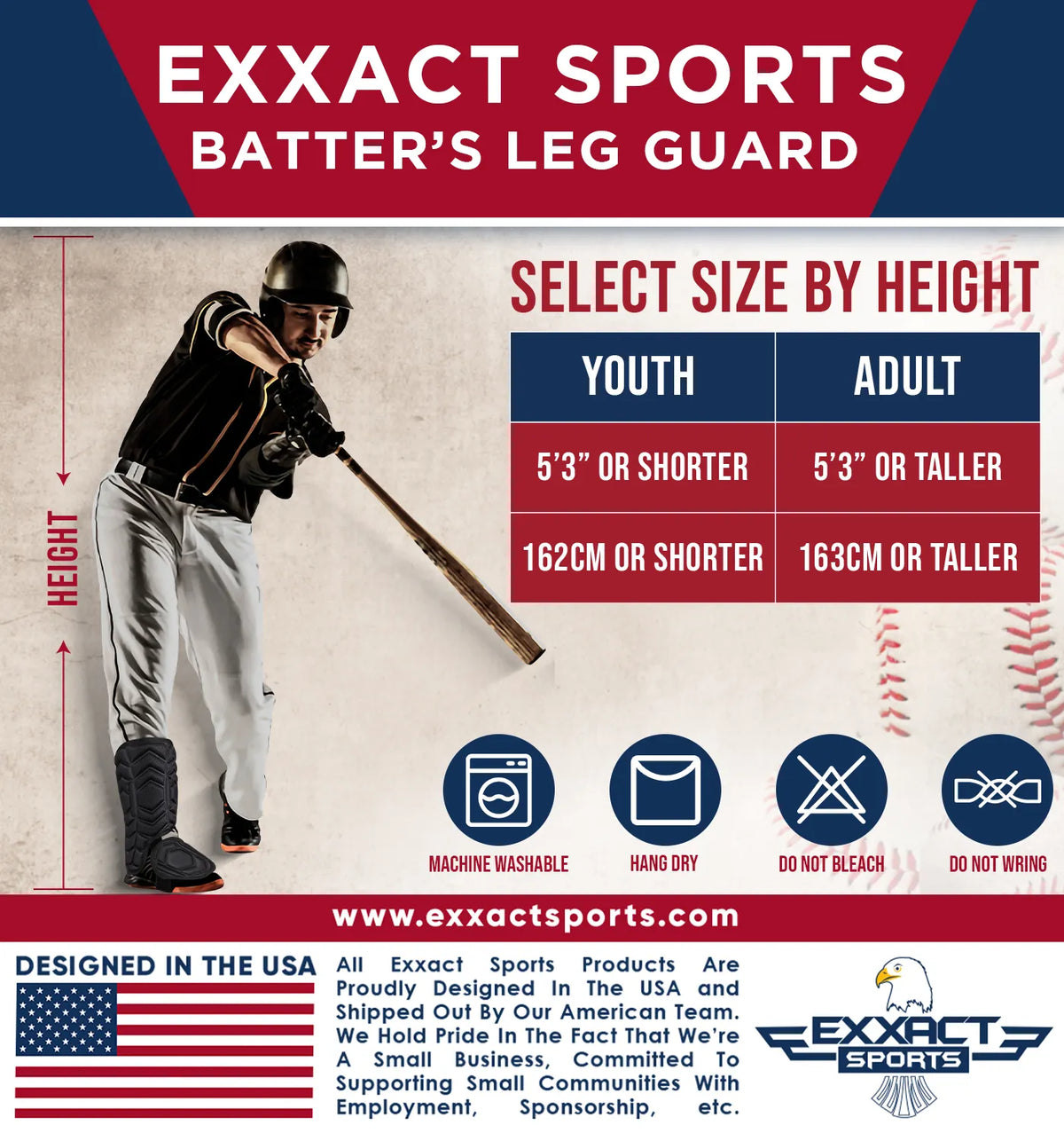 Baseball Batter’s Leg Guard with Adjustable Straps (black)