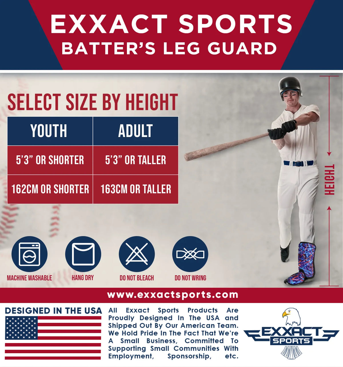 Baseball Batter’s Leg Guard with Adjustable Straps (lazer)