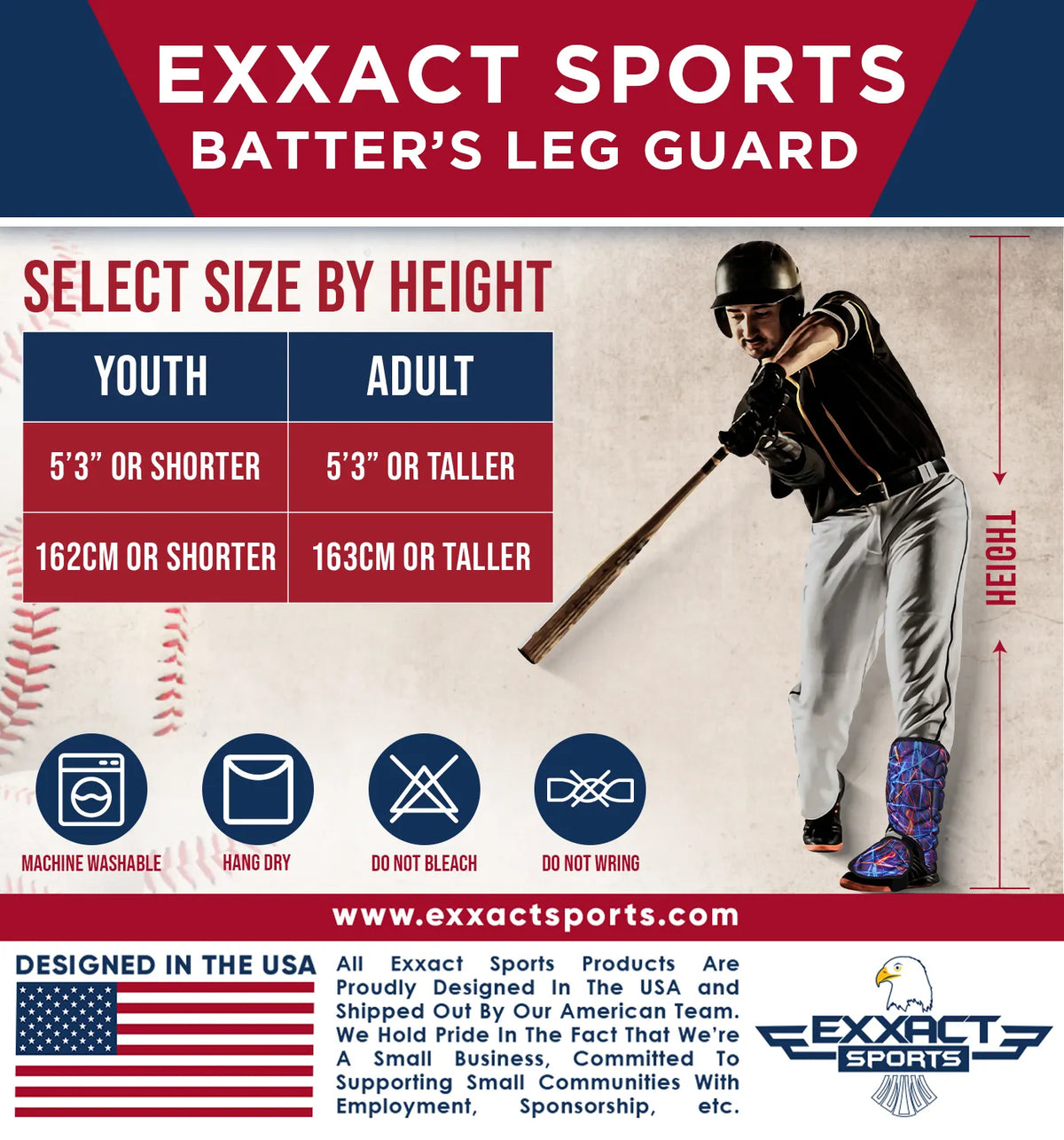 Baseball Batter’s Leg Guard with Adjustable Straps (lazer)