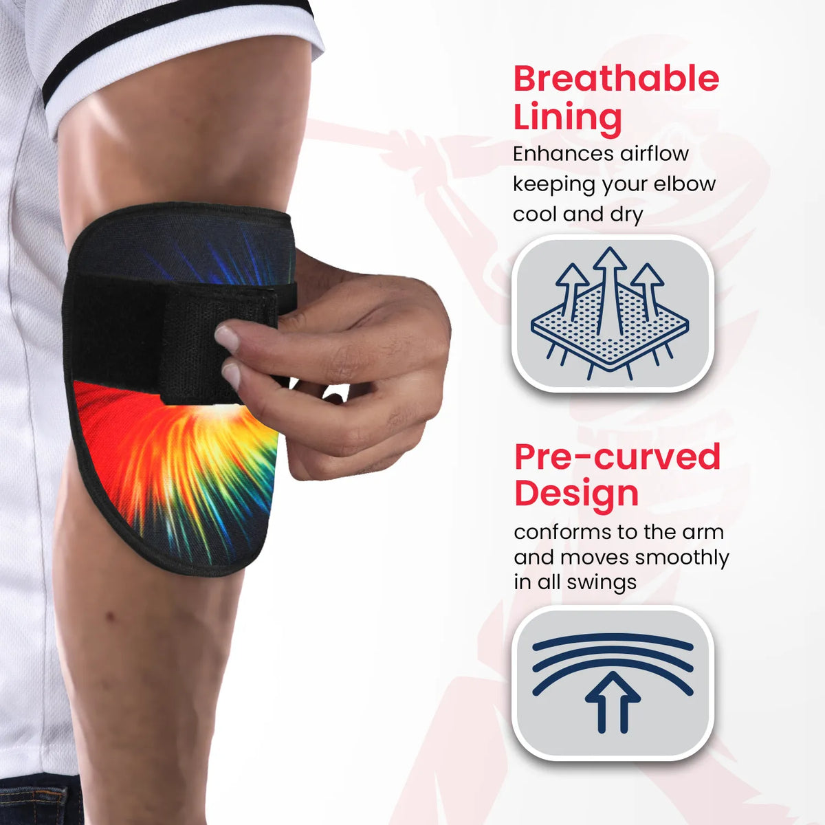 Baseball Elbow Guard with Adjustable Strap (tie Dye)