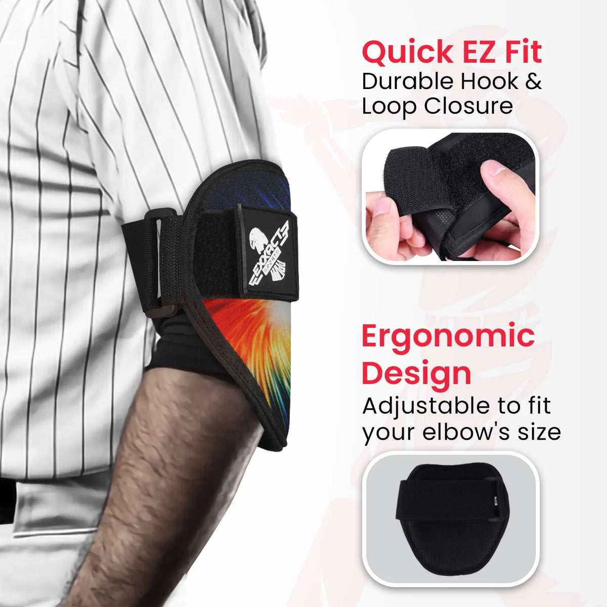 Baseball Elbow Guard with Adjustable Strap (tie Dye)