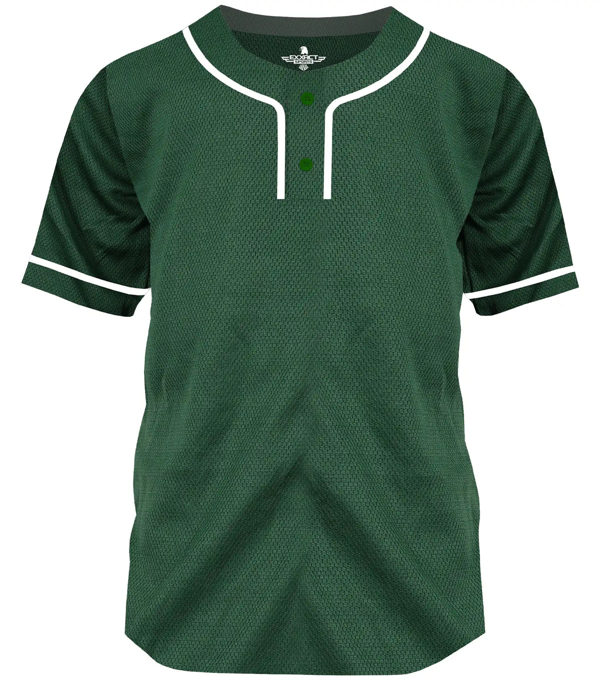 Baseball Jersey for Men and Women 2-button Plain jersey (dark Green)
