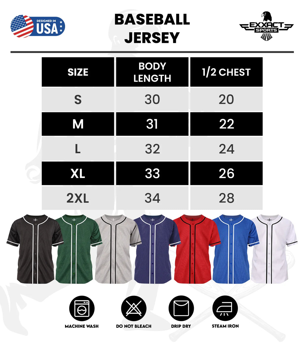 Baseball Jersey for Men and Women Button Down Plain (navy)