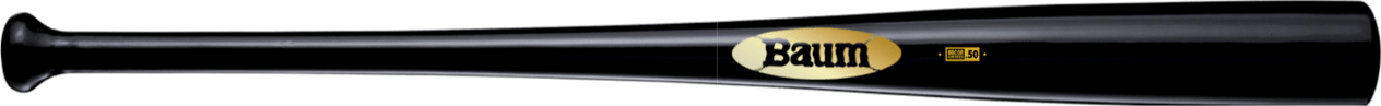 Baum Bat Maple Standard Gold Stock (-3) Wood Baseball - Black