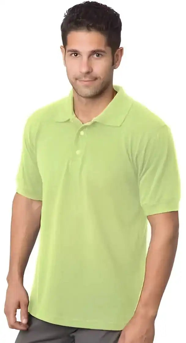 Bayside 1000 Usa Made Polo Lime Green
