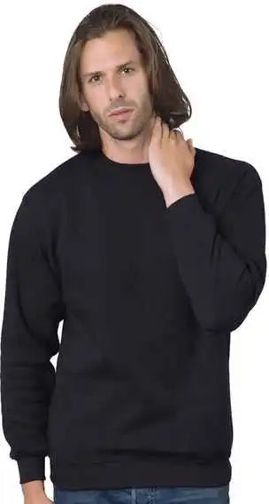 Bayside 1102 Usa Made Crewneck Sweatshirt Black