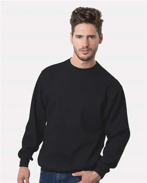 Bayside 1102 Usa-made Crewneck Sweatshirt - Black
