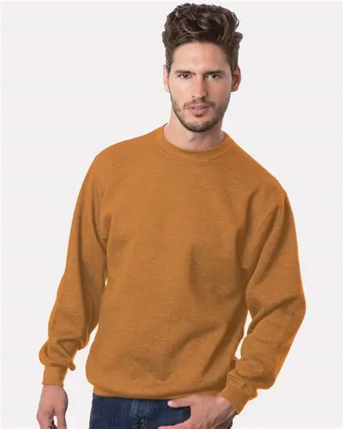 Bayside 1102 Usa-made Crewneck Sweatshirt - Caramel Brown - Tan / s