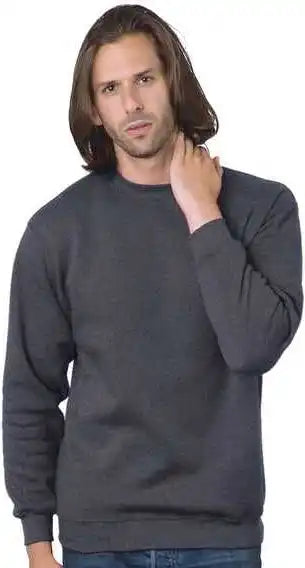 Bayside 1102 Usa-made Crewneck Sweatshirt - Charcoal Heather