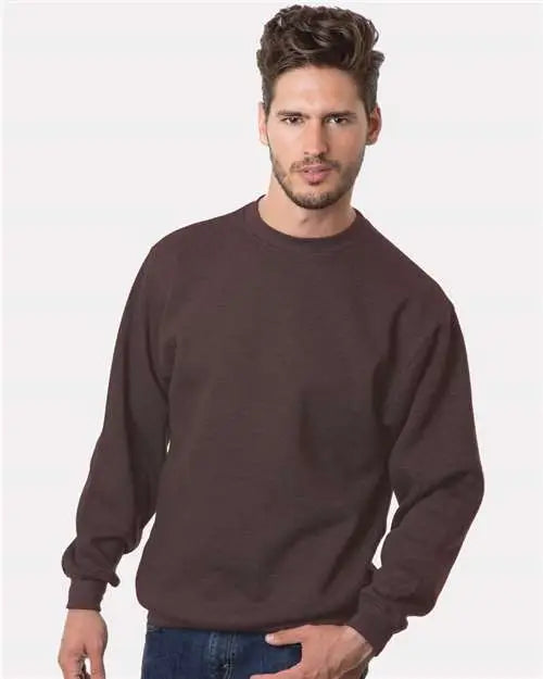 Bayside 1102 Usa-made Crewneck Sweatshirt - Chocolate