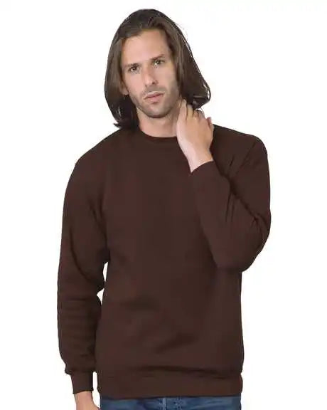 Bayside 1102 Usa-made Crewneck Sweatshirt - Chocolate