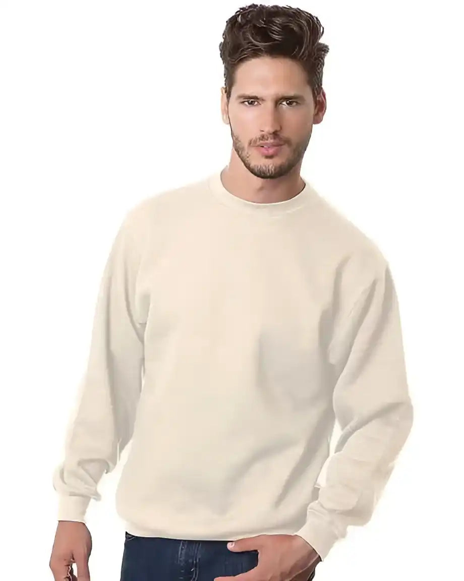 Bayside 1102 Usa-made Crewneck Sweatshirt - Cream