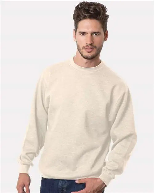 Bayside 1102 Usa-made Crewneck Sweatshirt - Cream - Ivory / s