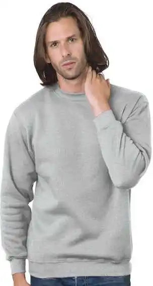 Bayside 1102 Usa Made Crewneck Sweatshirt Dark Ash